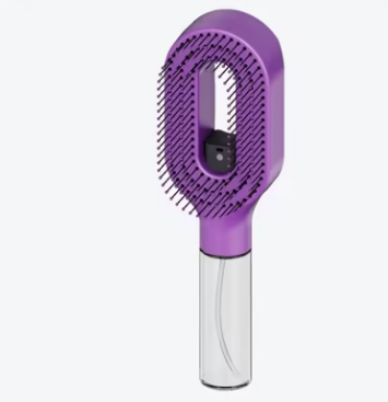 portable water spray detangling hair brush